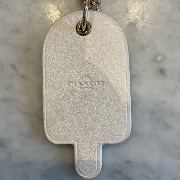 Coach Orange and White Popsicle Bag Charm - Picture 5 of 6